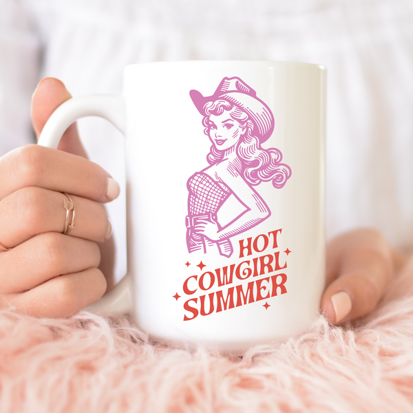 western cowgirl mug, cowgirl retro mug, cowgirl on horse, rodeo mug
