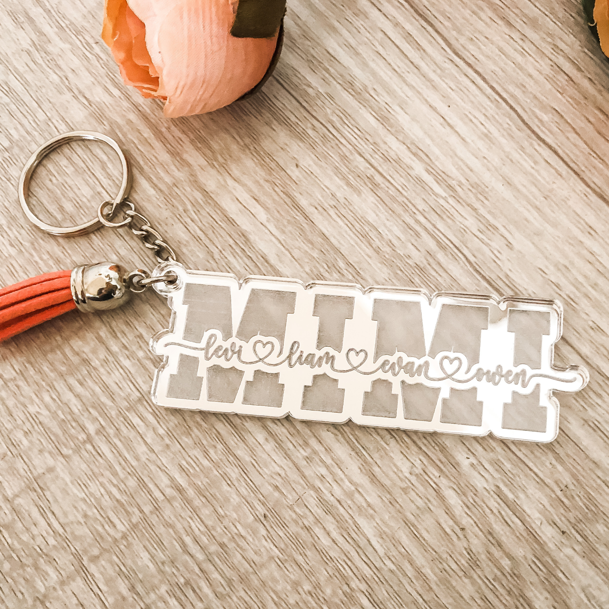 mothers day keychain, gift for mom, personalized gift for mom, personalized gift for grandma
