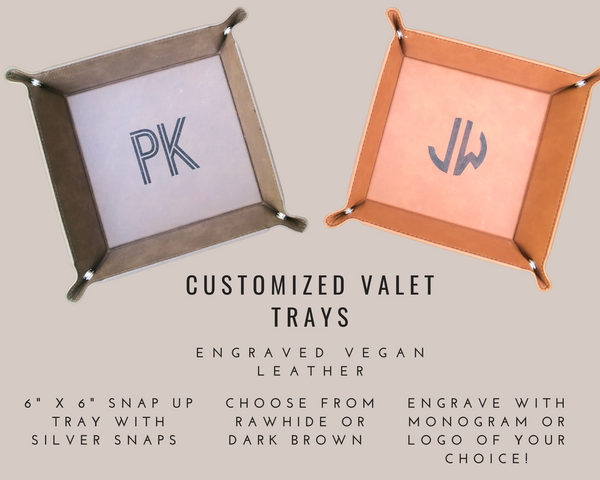 leather valet, valet tay, catch all, leather valet tray, monogrammed custom valet tray, monogram leather valet
