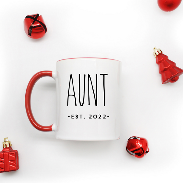 New Aunt with Custom Year Ceramic Mug
