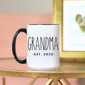 New Grandma with Select Name/Year Options Ceramic Mug