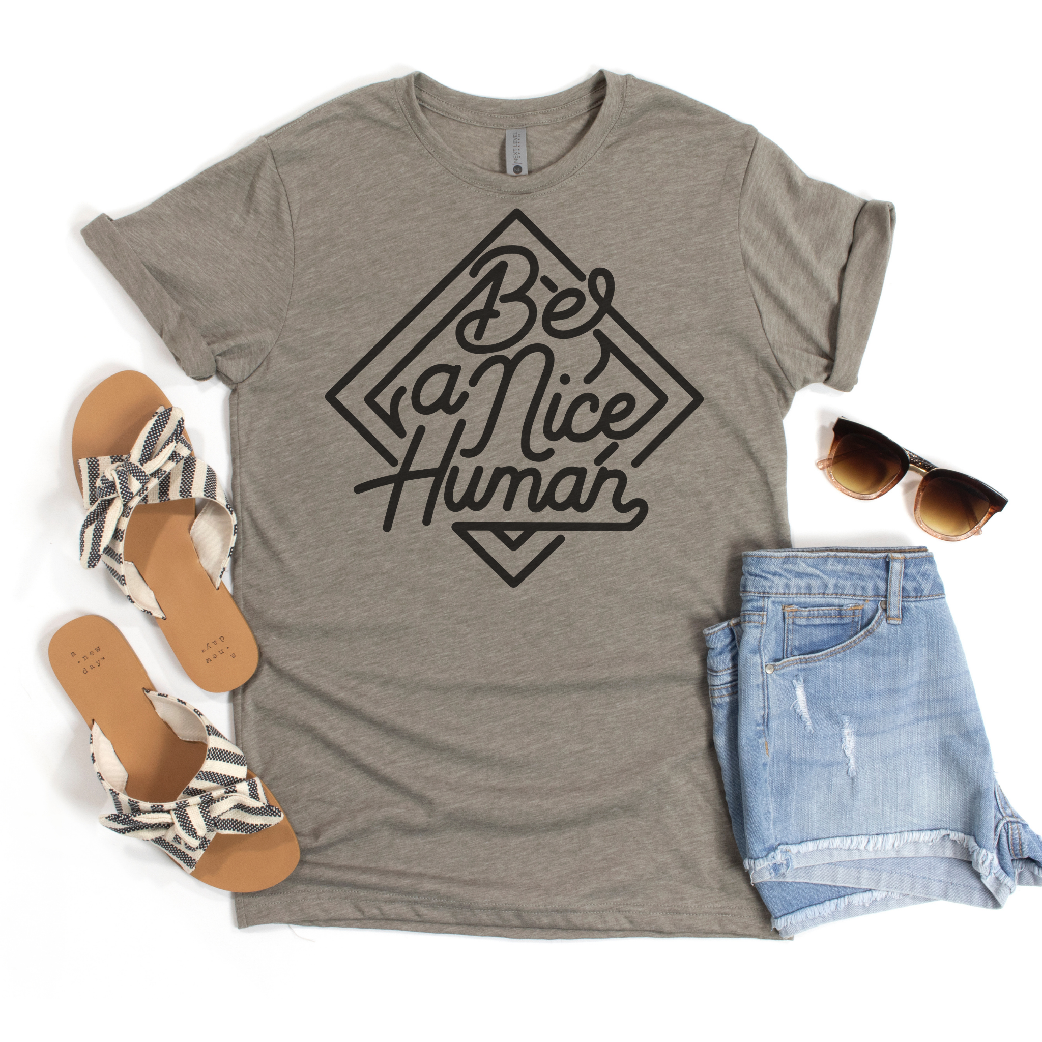 Be A Nice Human Loose Tee – Stevie Sister