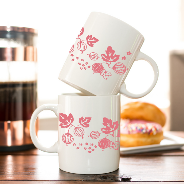 Pyrex Inspired Gooseberry Design Ceramic Mug
