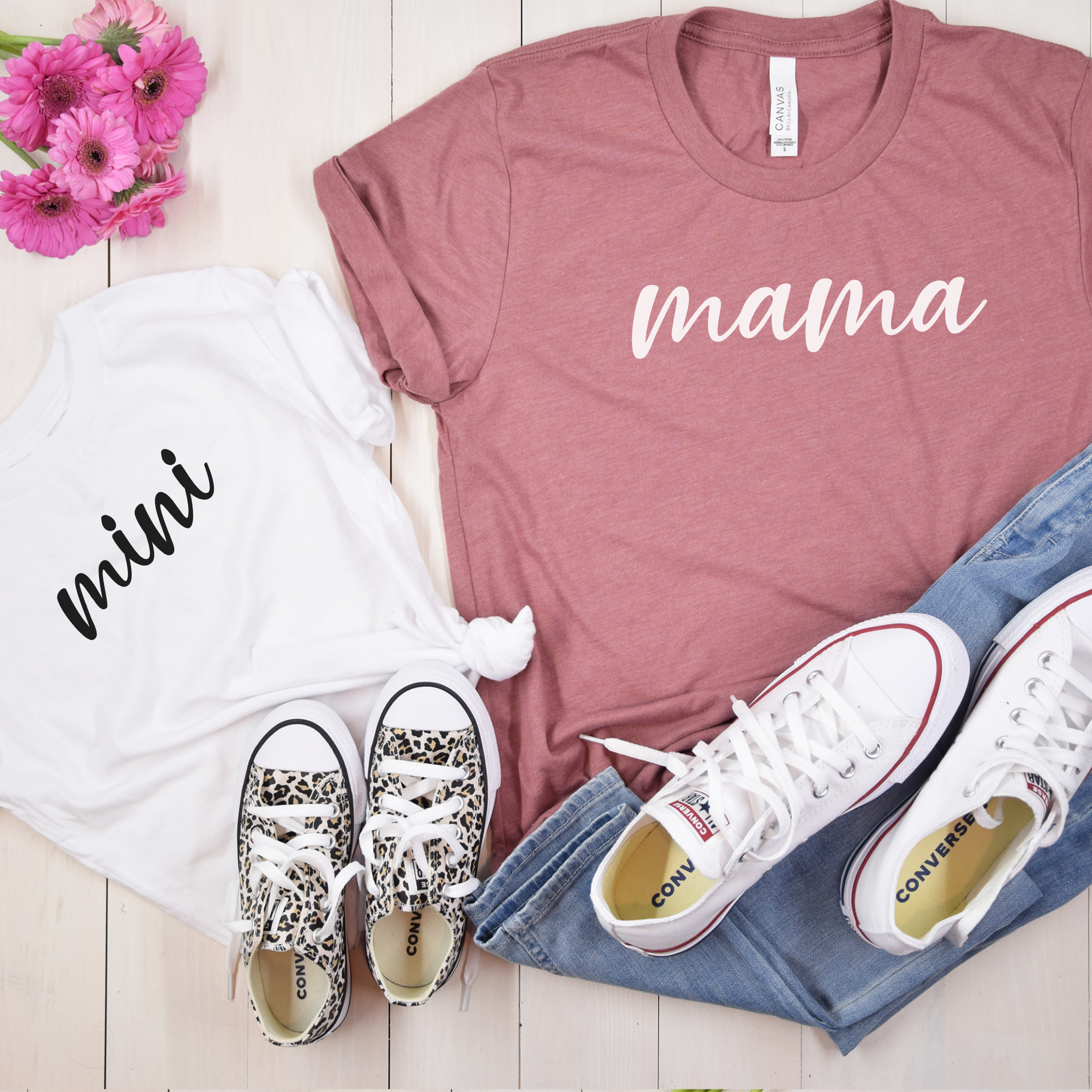matching mama and me tees, mama and mini shirts, mothers day gift, gift for new mom, mama shirt