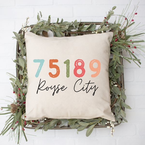 custom zip code pillow, home pillow, throw pillow, personalized city decor, zip code, city pillow, housewarming gift