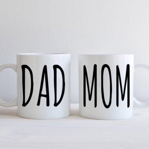 Dad Mom Baby Mug Set of 2 - With Love Louise