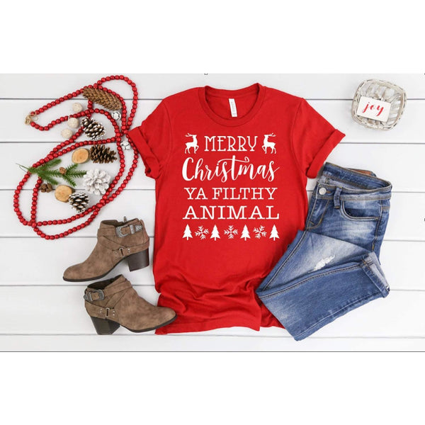 Merry Christmas Ya Filthy Animal Shirt - With Love Louise