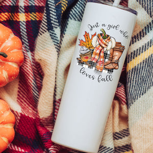 Just a Girl Who Loves Fall Tumbler - With Love Louise