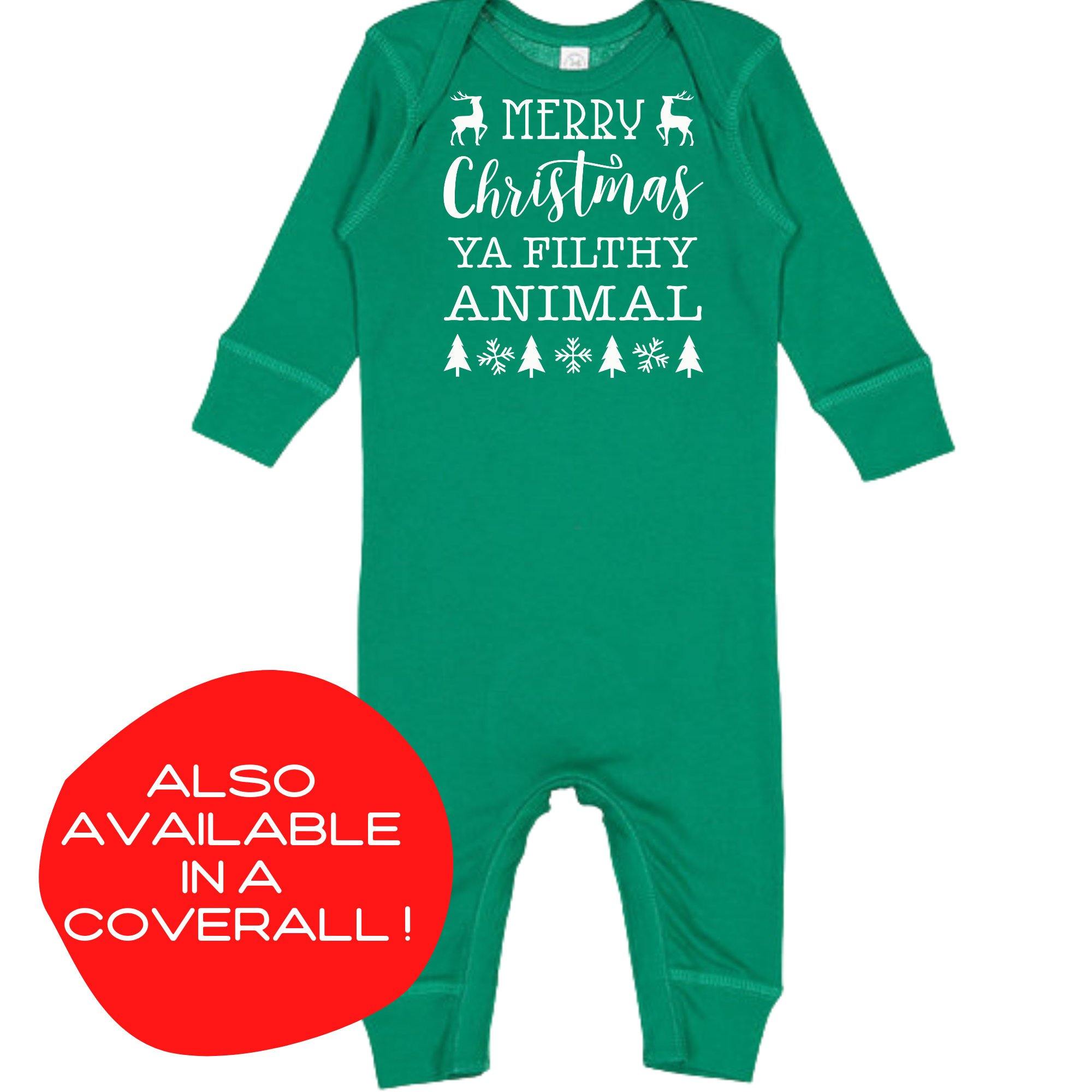 Merry christmas you filthy animal online onesie