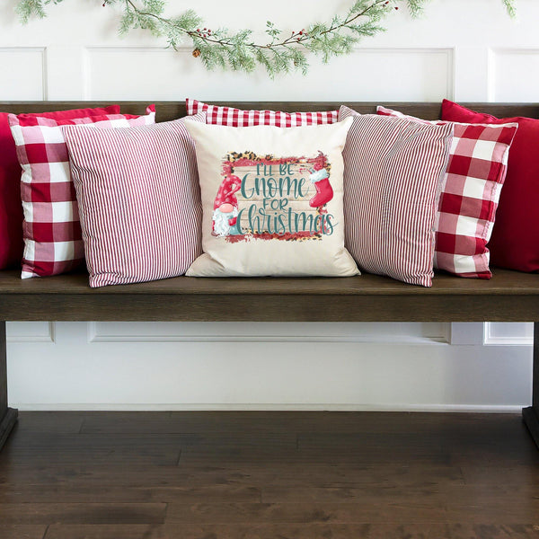Gnome Christmas Throw Pillow Cover