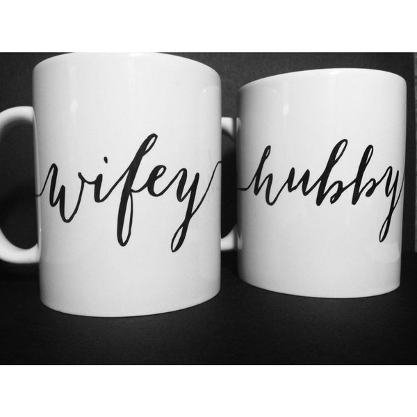 Hubby Wifey Mug Set for 2 - With Love Louise