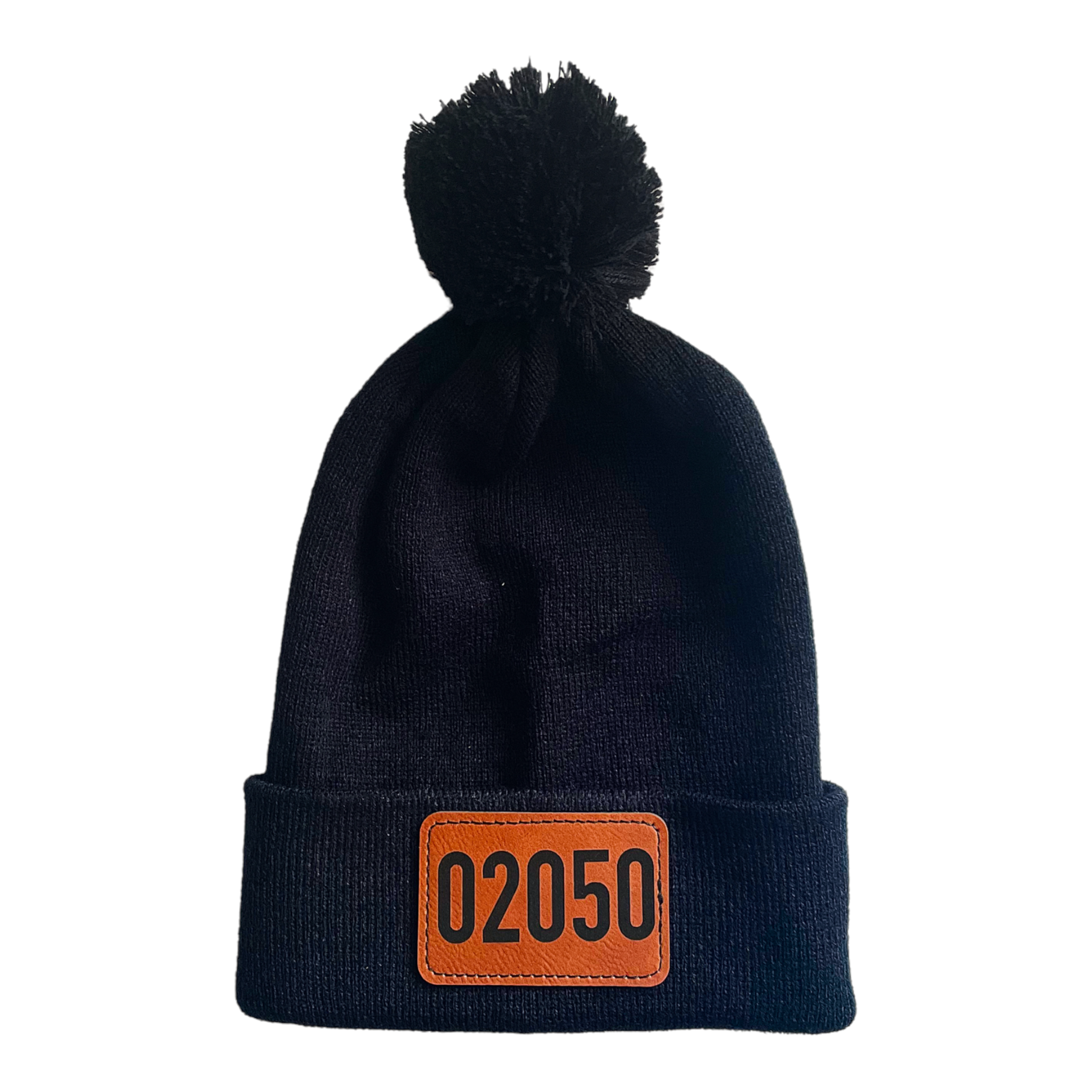 Custom Zip Code Vegan Leather Patch Beanie – With Love Louise