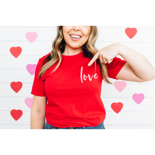 Love On The Side Style Valentine Shirt or Tank Top
