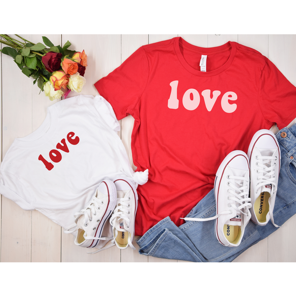 Love Retro Style Valentine Shirt