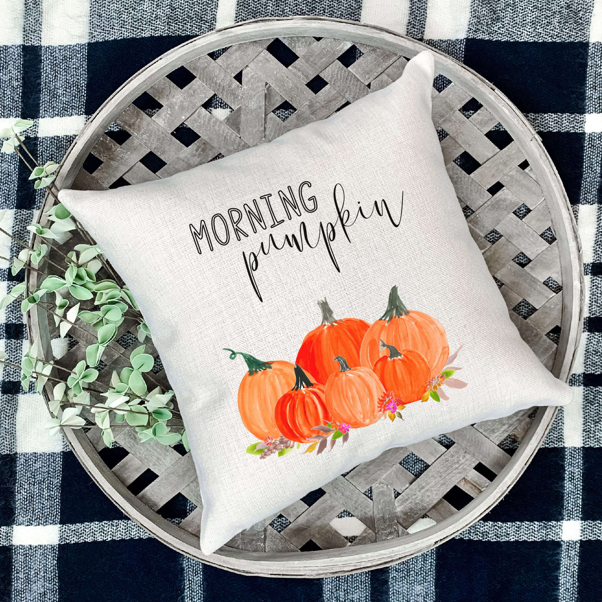 Morning Pumpkin Throw Pillow