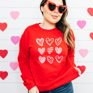 Nine Hearts Valentine Sweatshirt