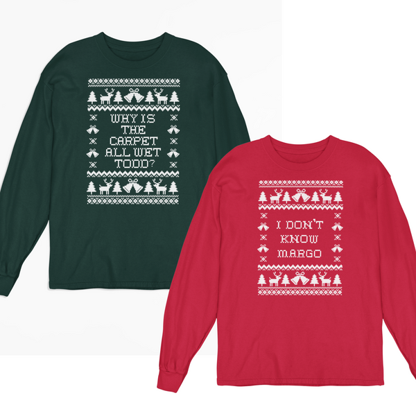 National Lampoons Todd and Margo Matching Funny Christmas Shirts