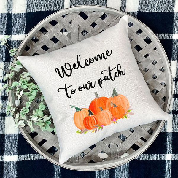 Welcome to our Patch Throw Pillow Cover